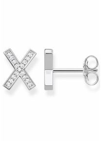 Thomas Sabo, Damen Paar Ohrstecker 'H1952-051-14', Silber / Weiß