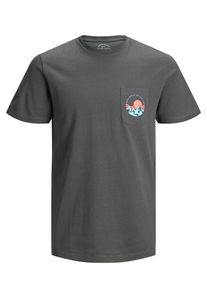 Jack & Jones JACK & JONES, Herren T-Shirt, Hellblau / Graphit / Koralle