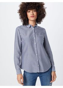 Tommy Jeans, Damen Bluse 'TJW REGULAR STRIPE SHIRT', Rauchblau / Weiß