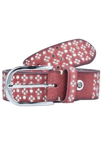 B.belt Handmade In Germany, Damen Nietengürtel, Rot