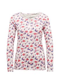 Tom Tailor, Damen Langarmshirt, Royalblau / Rot / Weiß