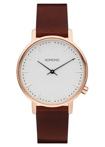 Komono, Damen Uhr 'Harlow KOM-W4122', Dunkelbraun / Rosegold / Weiß
