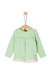 s.Oliver Junior, Mädchen Langarmshirt, Apfel / Weiß