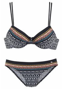 JETTE, Damen Bügel-Bikini, Mischfarben / Schwarz