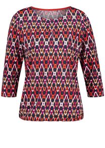 Gerry Weber, Damen T-Shirt, Nachtblau / Pink / Orangerot