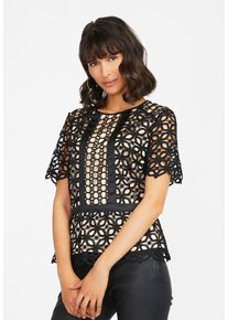 Uta Raasch, Damen Bluse, Nude / Schwarz