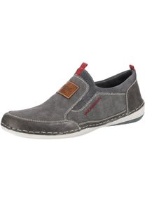 Rieker, Herren Slipper, Braun / Grau / Rot