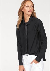 Bruno Banani, Damen Klassische Bluse, Schwarz