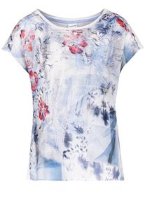Taifun, Damen T-Shirt, Rauchblau / Himmelblau / Rosa