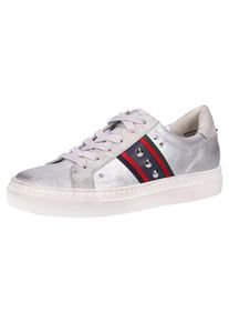 Paul Green, Damen Sneaker, Navy / Tanne / Rot / Silber