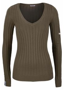 Kangaroos, Damen V-Ausschnitt-Pullover, Khaki