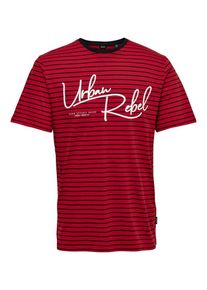 Only & Sons Only & Sons, Herren T-Shirt, Rot / Schwarz / Weiß