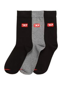 Diesel, Herren Socken (3 Paar) 'SKM-RAY', Grau / Schwarz