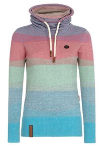 Naketano, Damen Pullover 'Joao Schmierao', Aqua / Hellblau / Mint / Helllila / Pink / Altrosa