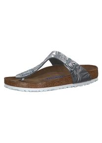 Birkenstock, Damen Zehentrenner Gizeh BS 1008471 in l&auml;ssigem Design, Silber