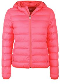 Juvia, Damen Steppjacke mit Kapuze, Neonpink