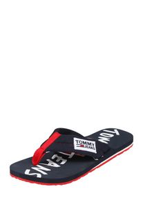 Tommy Jeans, Herren Zehentrenner 'Beach' mit Logo Patch, Navy / Rot / Weiß