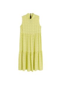 Mango, Damen Kleid 'Ciara', Zitrone / Schwarz