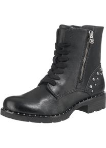 Tom Tailor, Damen Schn&uuml;rstiefel, Schwarz