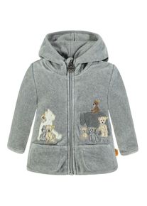Steiff Collection, Mädchen Sweatjacke aus Nicky Jungen / Mädchen Baby, , Beige / Braun / Grau / Weiß