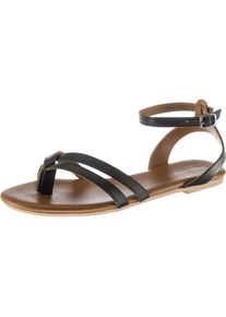 Pier One, Damen Riemchensandalen, Schwarz