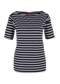 s.Oliver RED LABEL, Damen Shirt, Ultramarinblau / Weiß