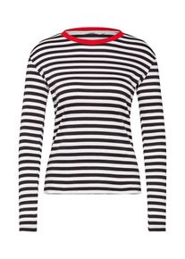 Mbym, Damen Pullover 'Lindsay Contrast', Schwarz / Wei&szlig;