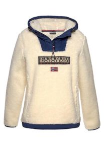 Napapijri, Damen Fleecepullover, Navy / Wollwei&szlig;
