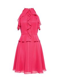 Swing, Damen Cocktailkleid mit Volants, Pink
