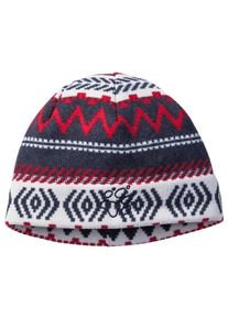 Jack Wolfskin, Mütze 'Scandic', Nachtblau / Feuerrot / Weiß