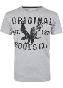 Soulstar, Herren T-Shirt, Grau / Schwarz