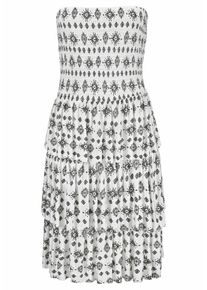 Lascana, Damen Strandkleid mit Volants, Schwarz / Weiß