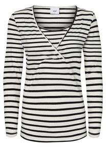 MAMALICIOUS, Damen Still-Bluse, Blau / Weiß