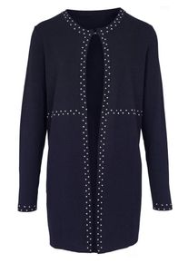 Heine, Damen Longstrickjacke, Marine
