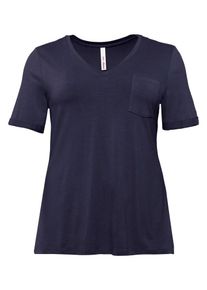 sheego Basic, Damen T-Shirt, Marine