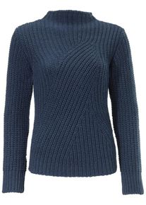 Heine, Damen Grobstrickpullover, Blau