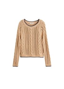 Mango, Damen Pullover 'Jackson', Beige / Braun