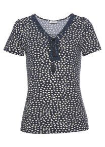 Boysen's BOYSEN'S, Damen Shirt, Navy / Gelb / Wei&szlig;