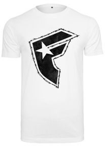 Mister Tee, Herren T-Shirt 'Barbed', Schwarzmeliert / Weiß
