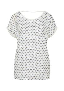 Esprit, Damen Shirt 'Scarf AW', Navy / Offwhite