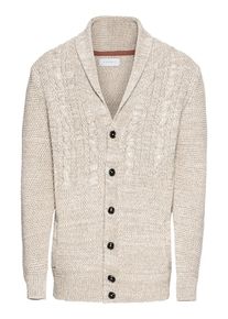 Esprit, Herren Strickjacke 'btn shawl cdg', Beige