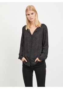 Vila, Damen Hemd, Schwarz / Weiß