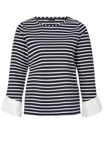 s.Oliver BLACK LABEL, Damen Shirt, Kobaltblau / Wei&szlig;