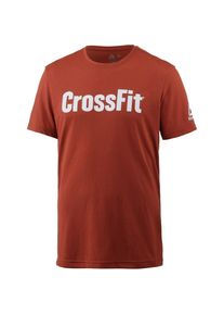 Reebok, Herren Funktionsshirt 'Crossfit FEF', Rostbraun / Wei&szlig;