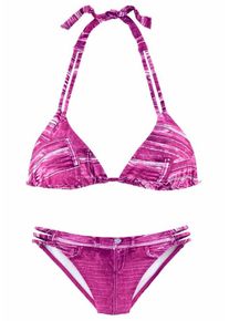 Kangaroos, Damen Triangel-Bikini in Jeansoptik, Pink