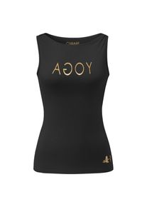 Curare Yogawear, Damen Top 'Gold Edition', Gold / Schwarz