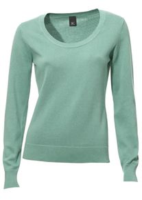 Heine, Damen Rundhals-Pullover, Grün