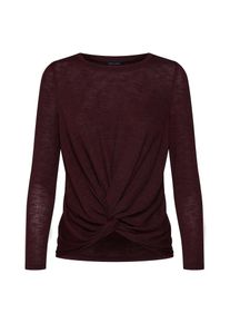 New Look, Damen Shirt 'TWIST FRONT TOP', Burgunder