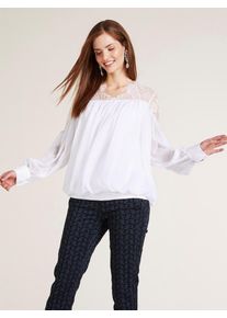 Heine, Damen Bluse, Weiß
