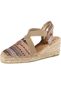 Toni Pons, Damen Keilsandaletten, Mischfarben / Naturweiß